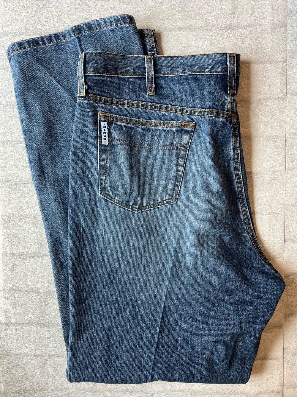Cinch Men's Western Blue Jeans 100% cotton 38x32